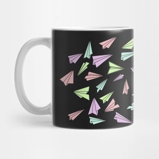 Pastel colors doodle of paper planes pattern Mug